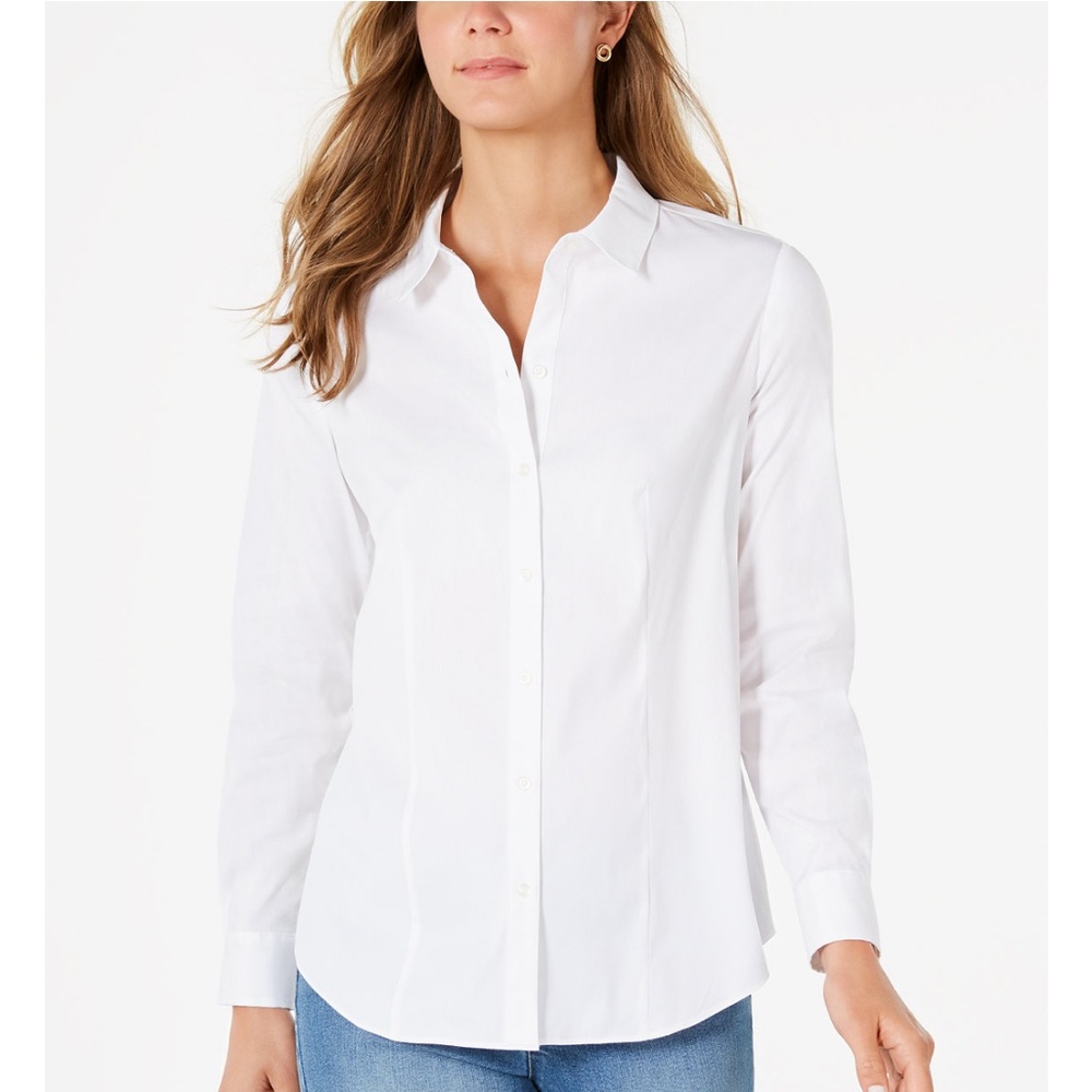 CHARTER CLUB XS CLASSIC WHITE SHIRT